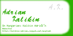adrian kalikin business card